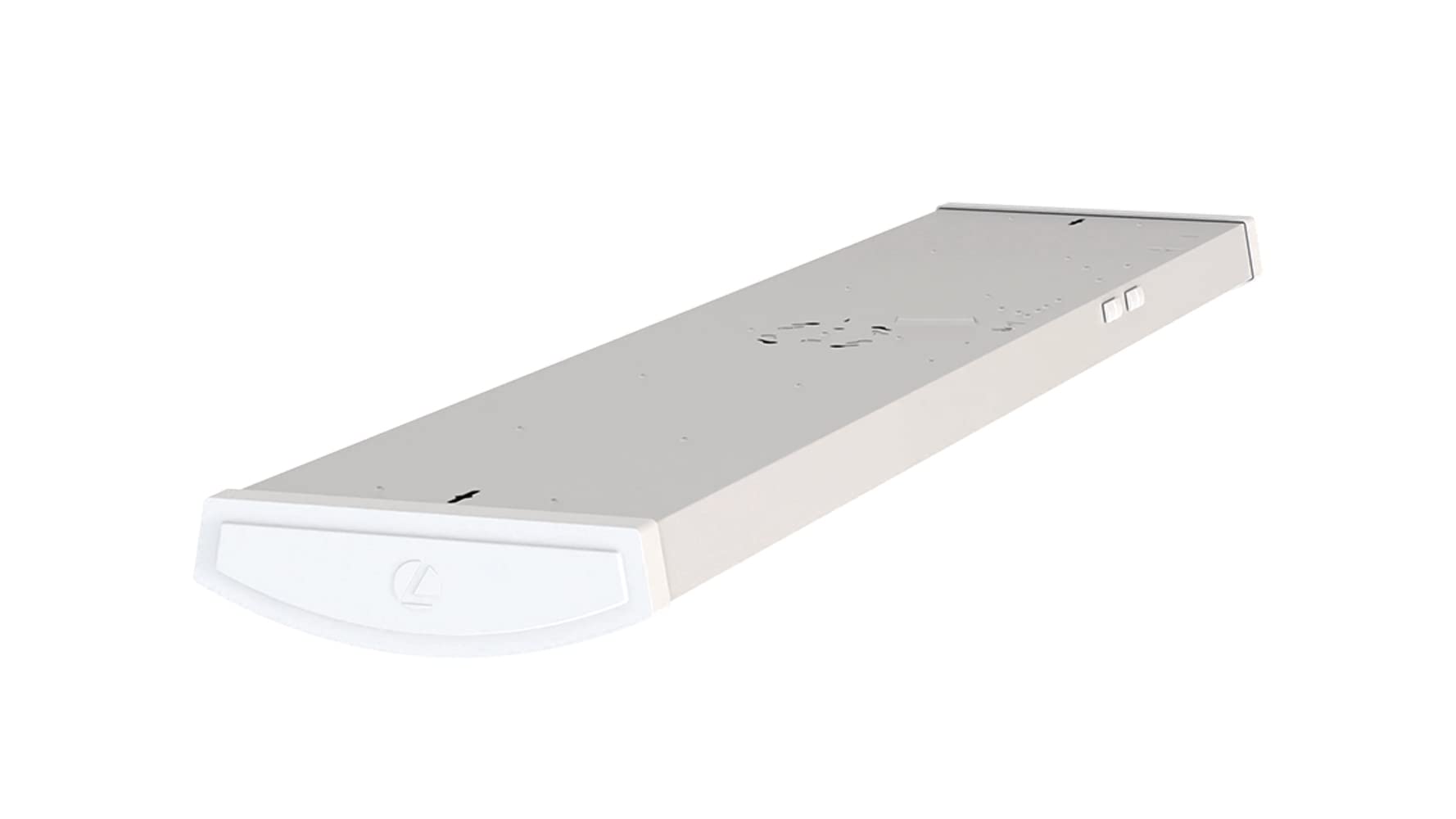 Lithonia Lighting 4 Foot Led Ceiling Light Fixture, 4 Ft Led Shop Light, Low Profile, Wide Housing Wraparound, Adjustable Lumens