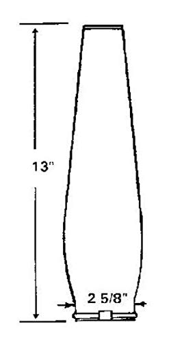 B&P Lamp Supply 2 5/8 Inch By 12 1/2 Inch Clear Glass Heelless Chimney Designed To Fit Aladdin Style Burners And Galleries