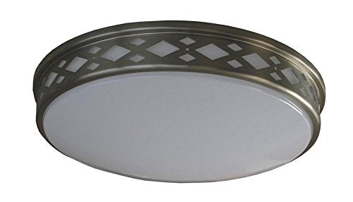 Amax Lighting Led Ceiling Fixture, 14X3.9 In. Diamond Design, Nickel Finish