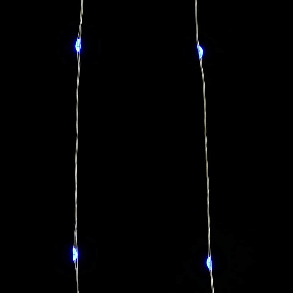 vidaXL LED String Lights - 150 Cold White Decorative Lights, 8 Lighting Modes, Flexible Copper Wire, 49.2in Length, Remote Control
