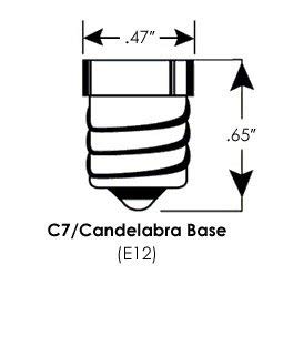 Bioluz LED Candelabra Bulbs, Dimmable 40W E12, 12 Pack, Warm White 2700K, Glass