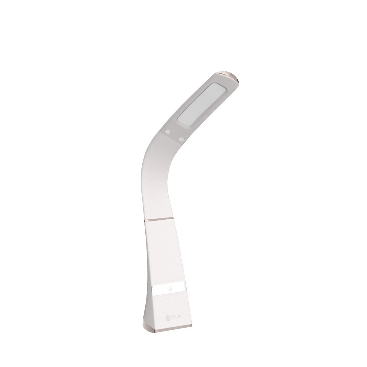 OttLite Recharge LED Desk Lamp - Dimmable, Flexible Gooseneck, Small, White, Model CS59089SHPR