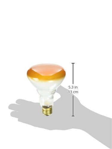 Bulbrite Incandescent BR30 Light Bulb, 75W, Amber, E26 Medium Screw Base, Glass