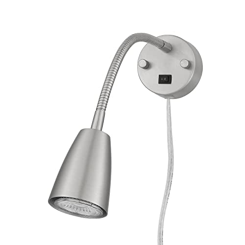 Cal Lighting 14.25" Height Brushed Steel Metal Wall Lamp