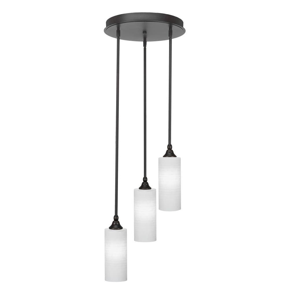 Empire 3 Light Cluster Pendalier in Dark Granite (2143-DG-4091)