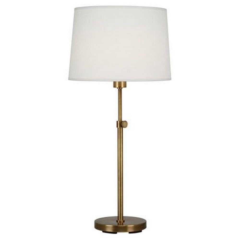 Robert Abbey 462 Lamps with Oyster Linen Shades, Rose Gold Finish, 34.25 x 34.25 x 13.5