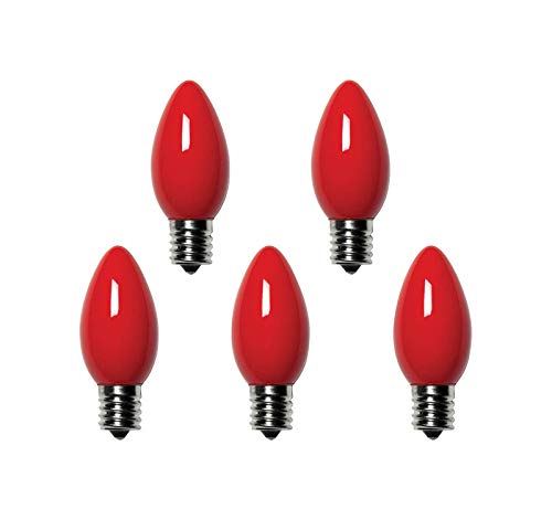 Holiday Bright Lights Christmas C9 Light Bulbs, Red, 1in, Plastic, One Size