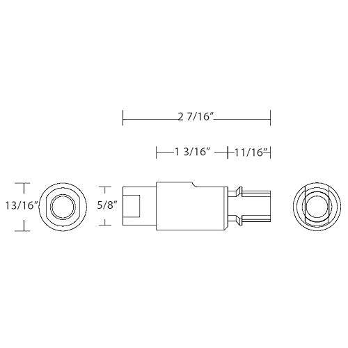 WAC Lighting SK14-BK Sloped Ceiling Adapter, Aluminum, 1 Pack, Black