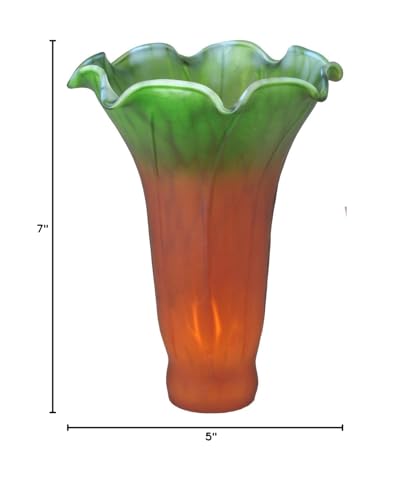Meyda Tiffany 10192 4" W X 6" H Amber/Green Pond Lily Shade