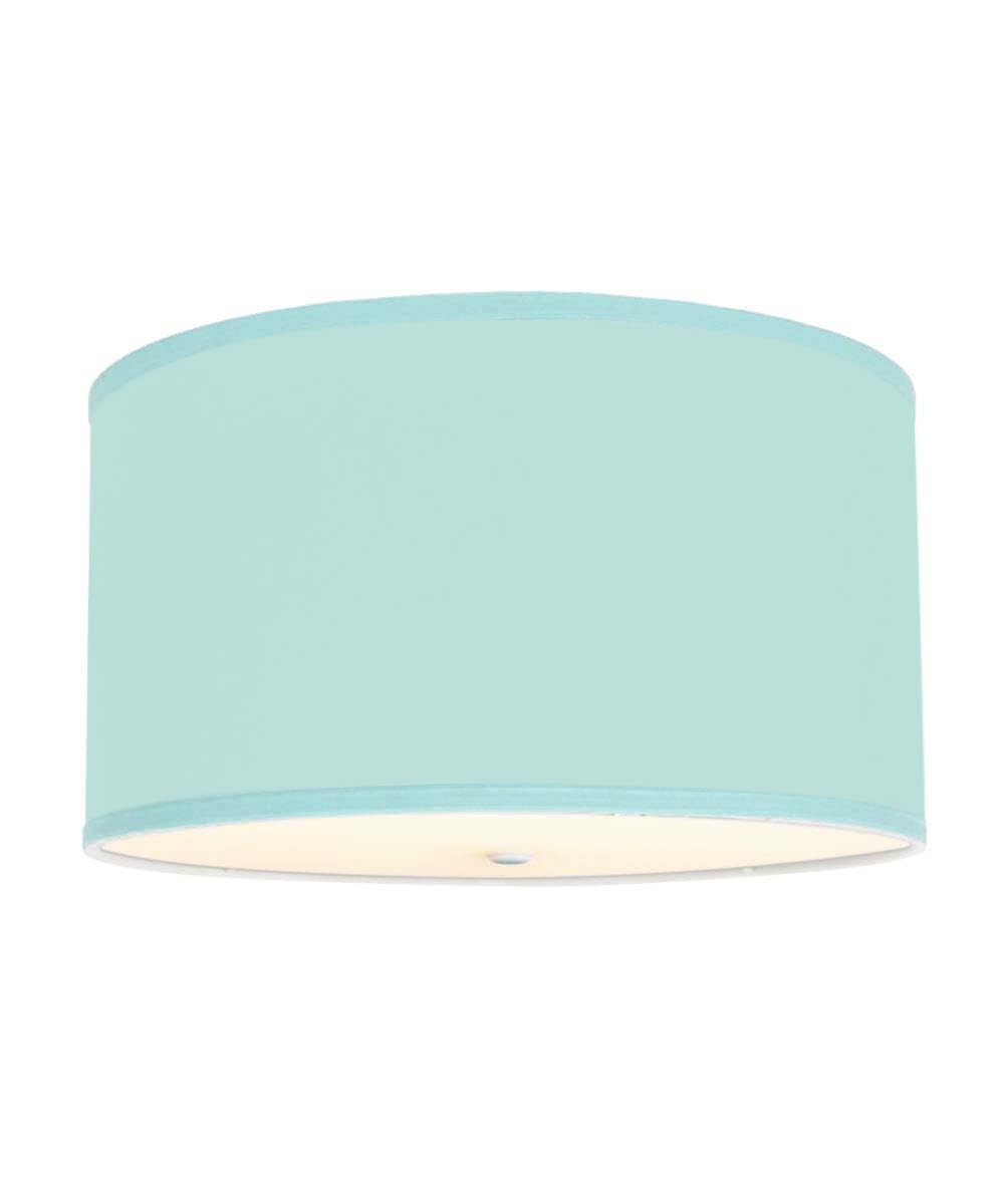 Moderne Flush Mount Conversion Kit 16'' W Textured Oatmeal Hardback Drum Lampshade