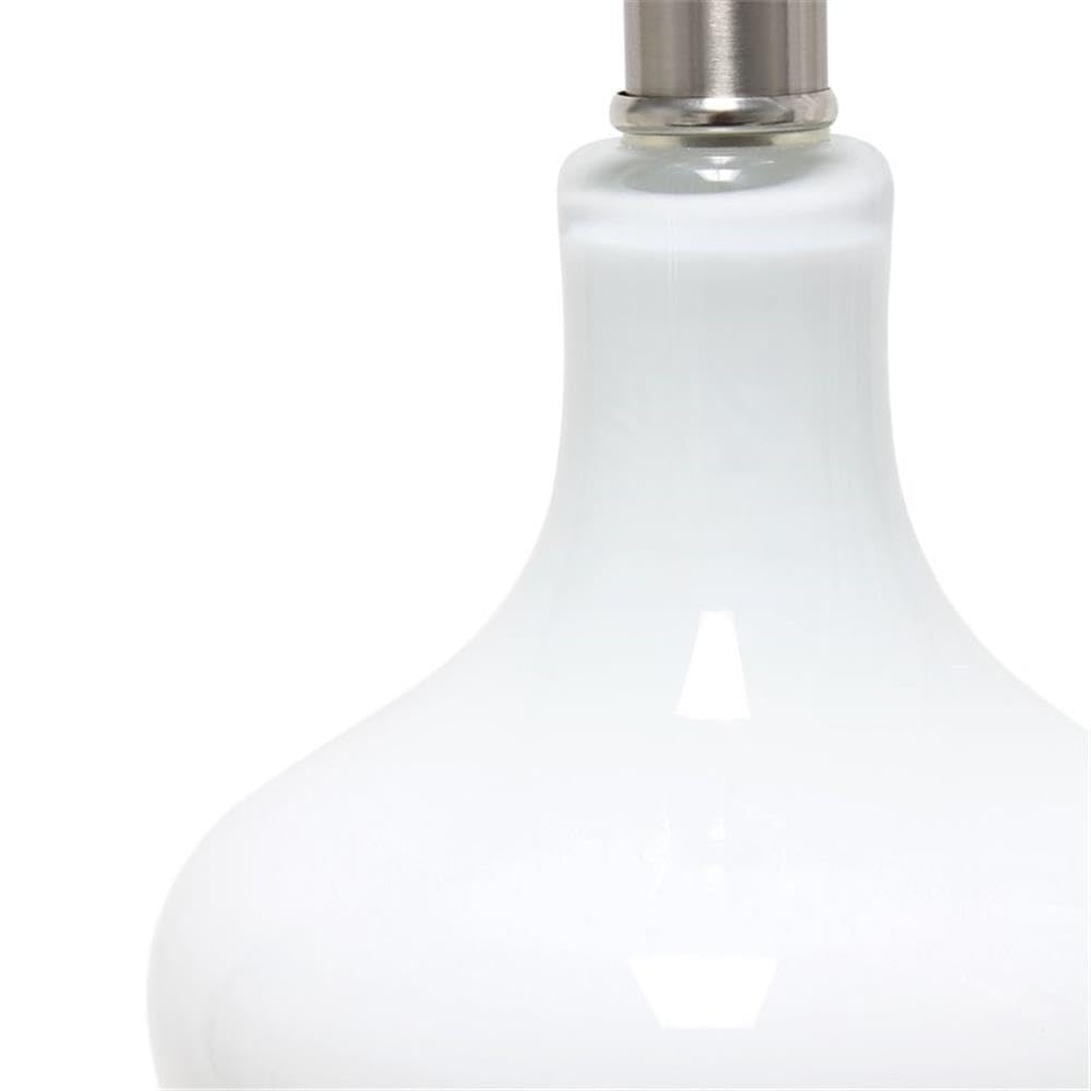 Lalia Home Contemporary Paseo Table Lamp With White Fabric Shade - White