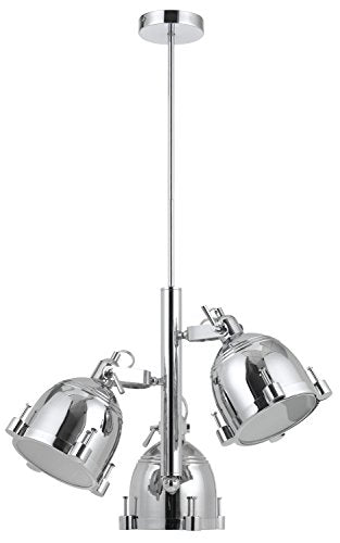 Cal 60W X 3 Hubble 3 Light Chandelier, Chrome, 23 x 23 x 47, Model FX-2688-3