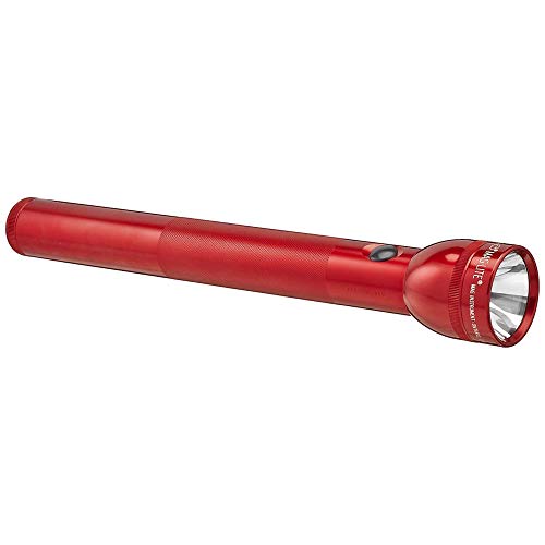 Maglite Heavy-Duty Incandescent 4-Cell D Flashlight, Red