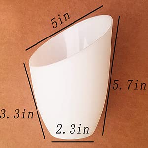 Velouer Plastic Lampshade 5 Pack - 5.7" High, 4.1" Diameter, 1.65" Fitter, 5 Colors - Replacement Shade for LED Floor