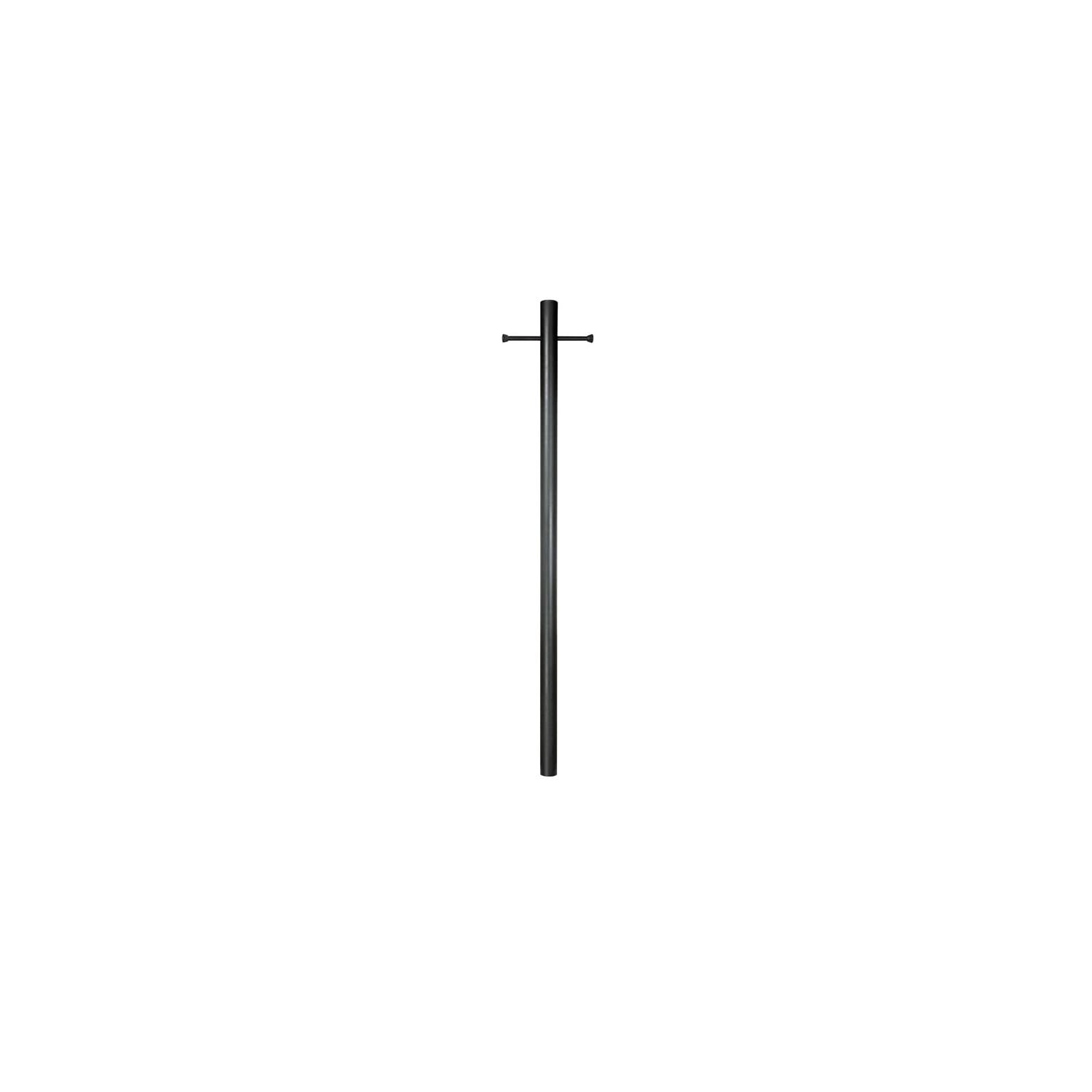 Special Lite 400-Blk 7' Smooth Aluminum Direct Burial Post With Ladder Rest - Black