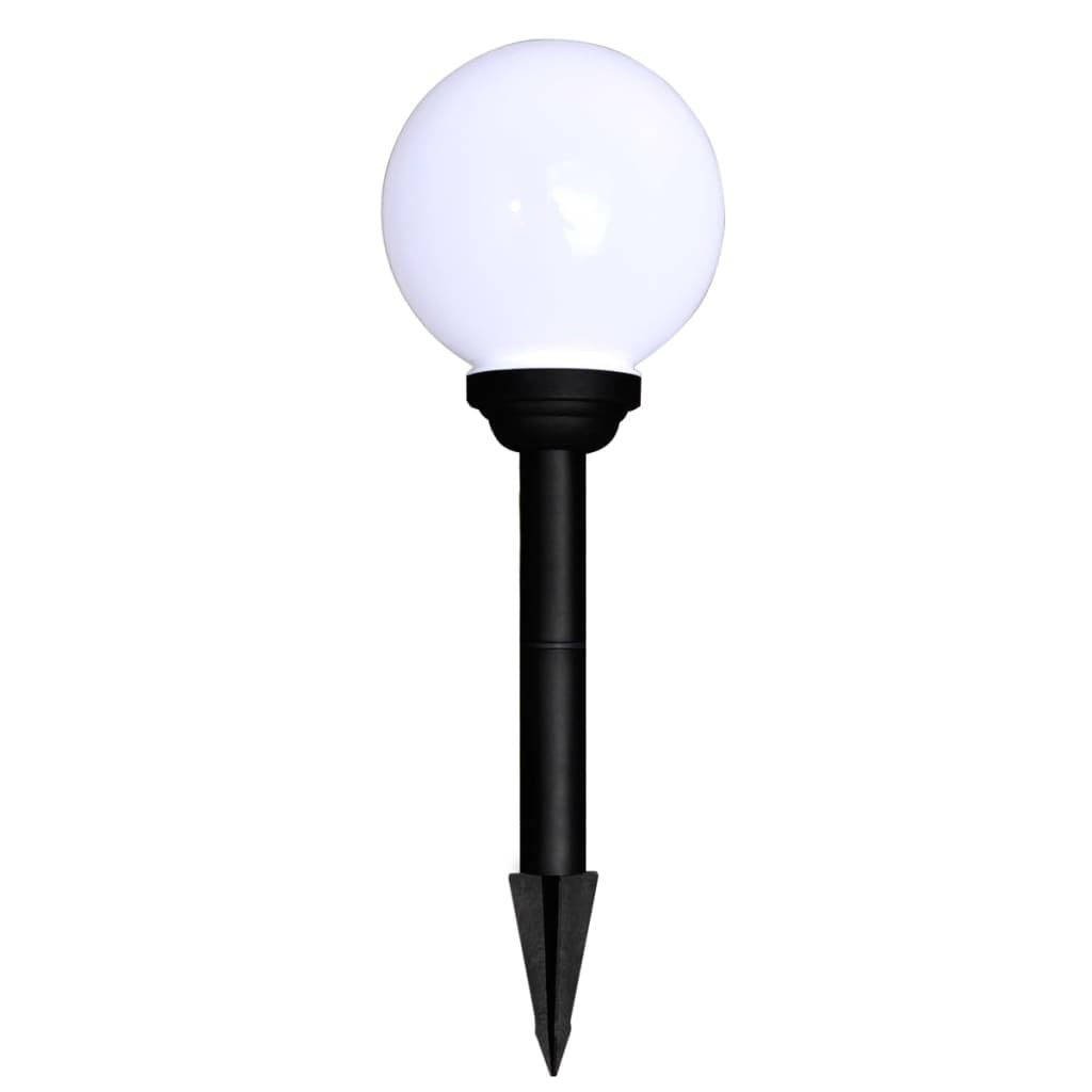 vidaXL 8X LED Outdoor Pathway Lamps with Ground Spike, Solar Ball Light, Polypropylene, 5.9in Garden Lighting, Backyard Decor