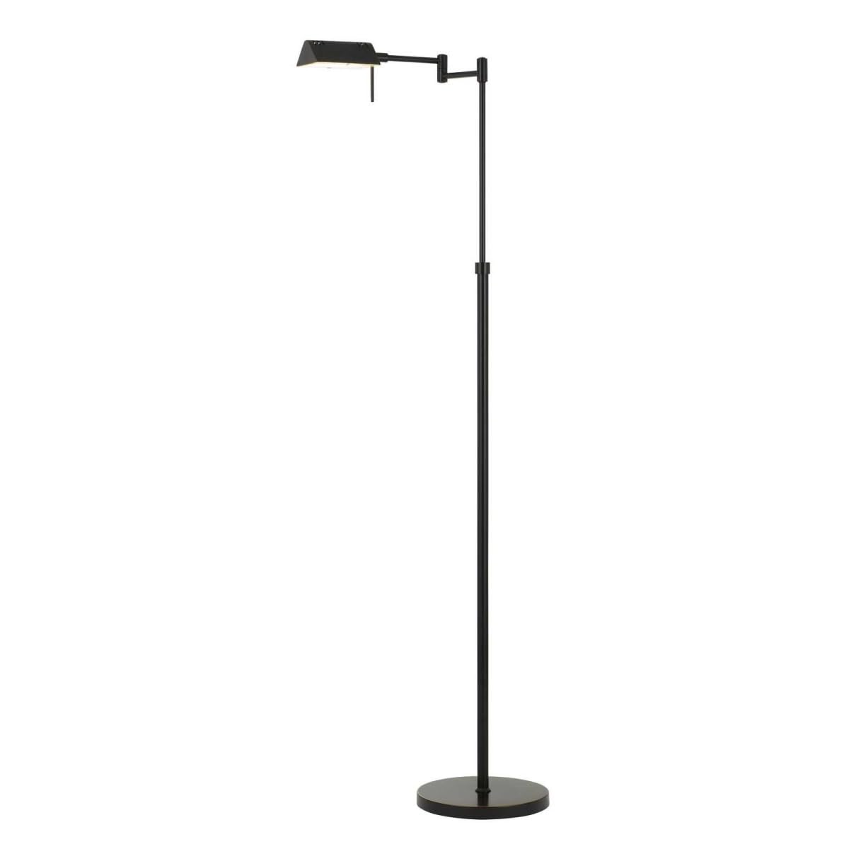 HomeRoots Bronze Adjustable Swing Arm Floor Lamp - 61 in. Height