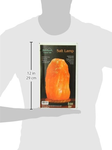Aloha Bay Himalayan Salt Lamp - 10 Inch Wood Base, Orange, Model 574509