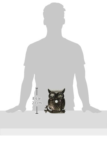 IdeaWorks LED Motion Sensor Hooting Owl Light, Black, Model JB7682, Decorative Plastic Nightlight
