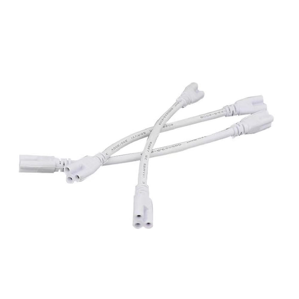 Zyamy 4Pcs T5 T8 Led Double End 7.8'' 3Pin Lamp Connecting Wire Ceiling Lights Daylight Led Integrated Tube Cable Linkable Cords