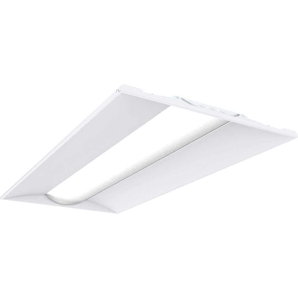 Lithonia Lighting 2 ft. x 4 ft. Stack Switch LED Lay-in Ceiling Light Fixture, 4000-6000 Adjustable Lumens, 3500K-5000K Switchab