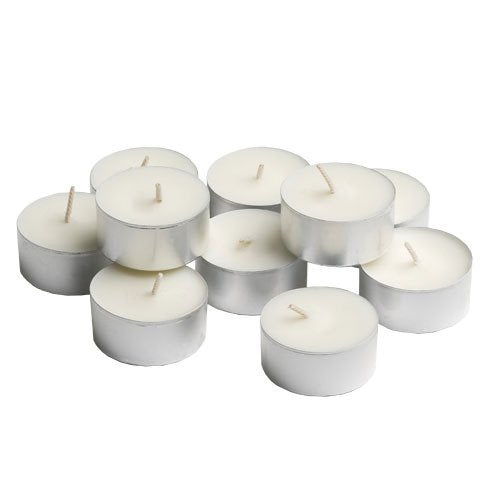 HK Balloons Wax Tealight Candles (Unscented) Long Lasting Candle, Works for About 3-4 hrs. (White, Pack of 200)