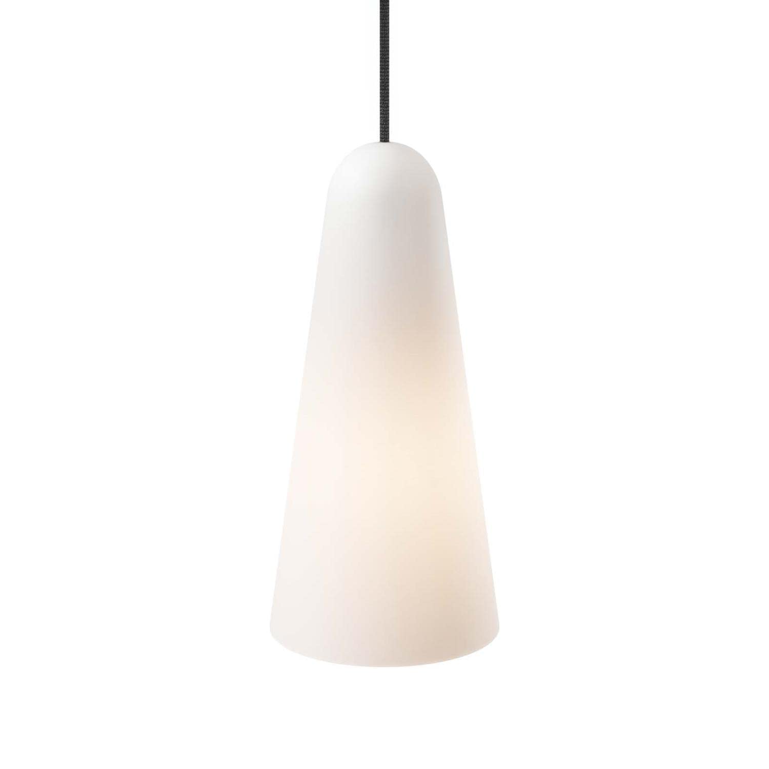 Beacon 1-Light Pendant Light in Opal Satin Brass