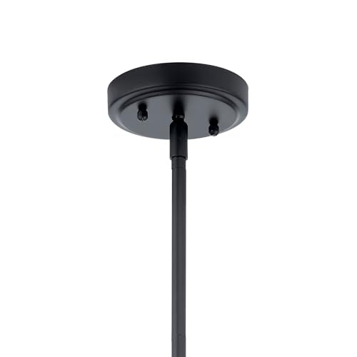 Everly 15.25 1-Light Bell Pendant With Clear Seeded Glass In Black, For A Kitchen Island, Dining Nook, Or Home Bar, (15.25 X 10.
