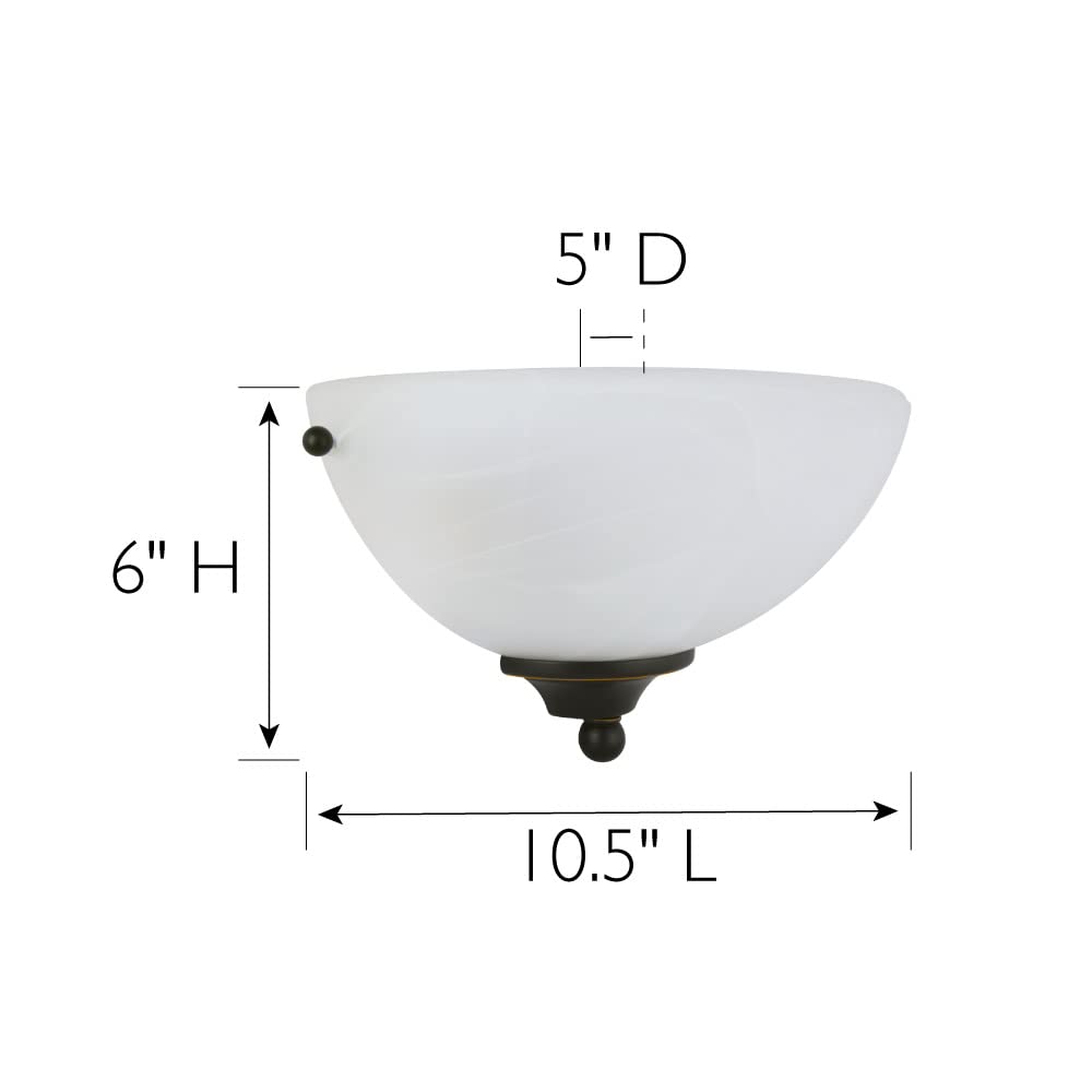 Design House Millbridge Wall Sconce, 1-Light, Alloy Steel, Oil-Rubbed Bronze, Model 514554