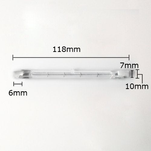 CTKcom Halogen Bulbs 300-Watt R7S Double Ended 118mm Quartz Glass 5 Pack Gold