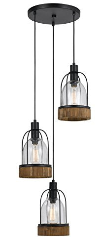 60W X 3 Beacon Glass Pendant(Edison Bulbs Not Included)