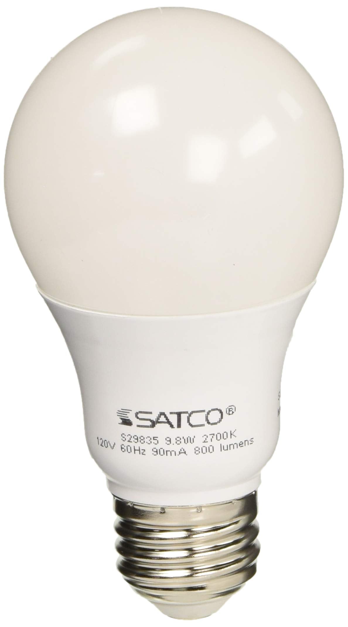 Satco Medium Light Bulb, Frosted White, Glass, 4.19 inches, Model S29835