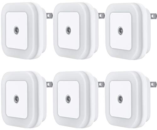 Uigos Led Night Light, Smart Dusk To Dawn Sensor, 0.5W, Daylight White, 6-Pack, Plastic