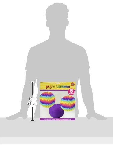 60'S Round Party Lanterns, 9.5&quot;, 3 Ct.