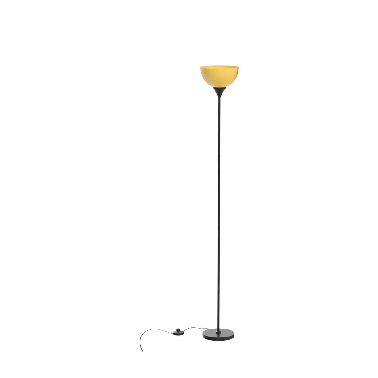 PESRAE Torchiere Floor Lamp with Remote Control, 4 Color Temperatures, Matte Black, Model MF3601, Bulb Included