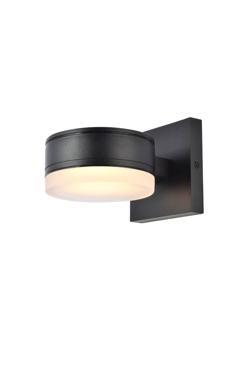 Living District Raine 1Light 5 inch Aluminum LED Wall Sconce in Black