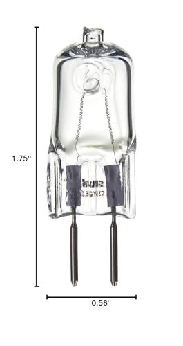 Sunlite 40621-Su Halogen 35 Watt Single Ended T3.5 Light Bulb, 315 Lumen, 120 Volt, Gy6.35 (Bi-Pin) Base, Clear, 2000 Hour Life
