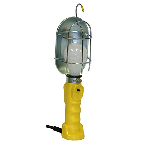 BAYCO SL-425 Metal Shield Utility Light, 18-Gauge Cord, Yellow, Incandescent
