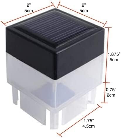 Ouyangl Solar Led Fence Post Cap For Wrought Iron And Aluminum Or Garden, Solar Fence Lights White Light, For Garden, Yard, Path