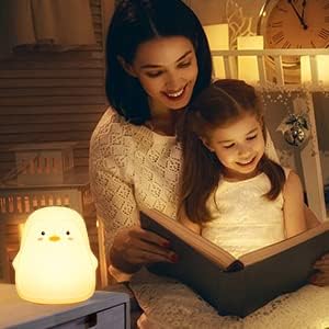 ZKLiLi Cute Penguin Night Light, Penguin Lights for Boys Girls Christmas Gifts Nightlight Kids Teens Room Decor, Silicone Animal