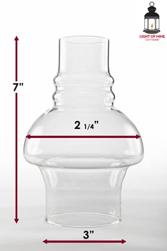 Light Of Mine - 3&quot; X 7&quot; Oil Lamp Replacement Chimney (3&quot; X 7&quot;)