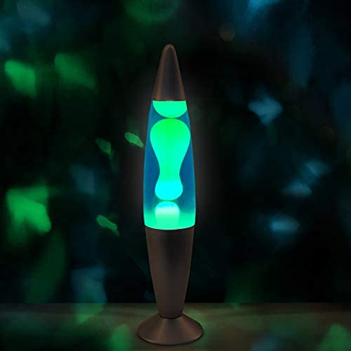 Jambo 16-Inch Lava Lamp - Blue Liquid, Yellow Wax, Relaxing Night Light for Home Decor, Living Room, Office, Bedroom, Kids & Teens