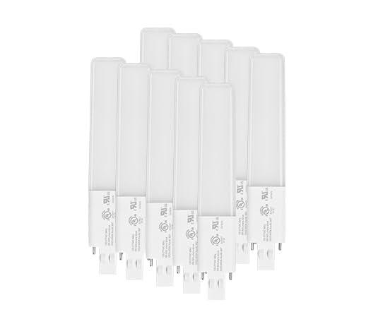 Legental GX23 LED Bulbs, 6W (13W CFL Equivalent), 4000K Daylight, Plug-and-Play, 10 Pack, Plastic