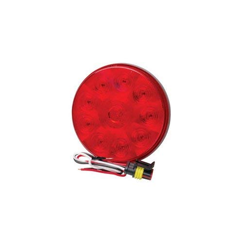 RoadPro 4in LED Low Profile Round Sealed Stop/Turn/Tail Light - Red, Model RP-5523/RPT