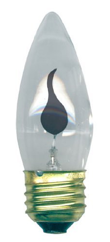 Creative Hobbies® Flicker Flame Light Bulb, E26 Standard Base, Orange Glow, Glass, 10J, Pack of 5
