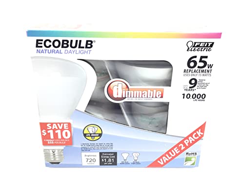 2 Pk Dimmable Natural Daylight 65 Watt Equivalent Cfl Bulb (pack of 6)(D0102HE9WMA.)