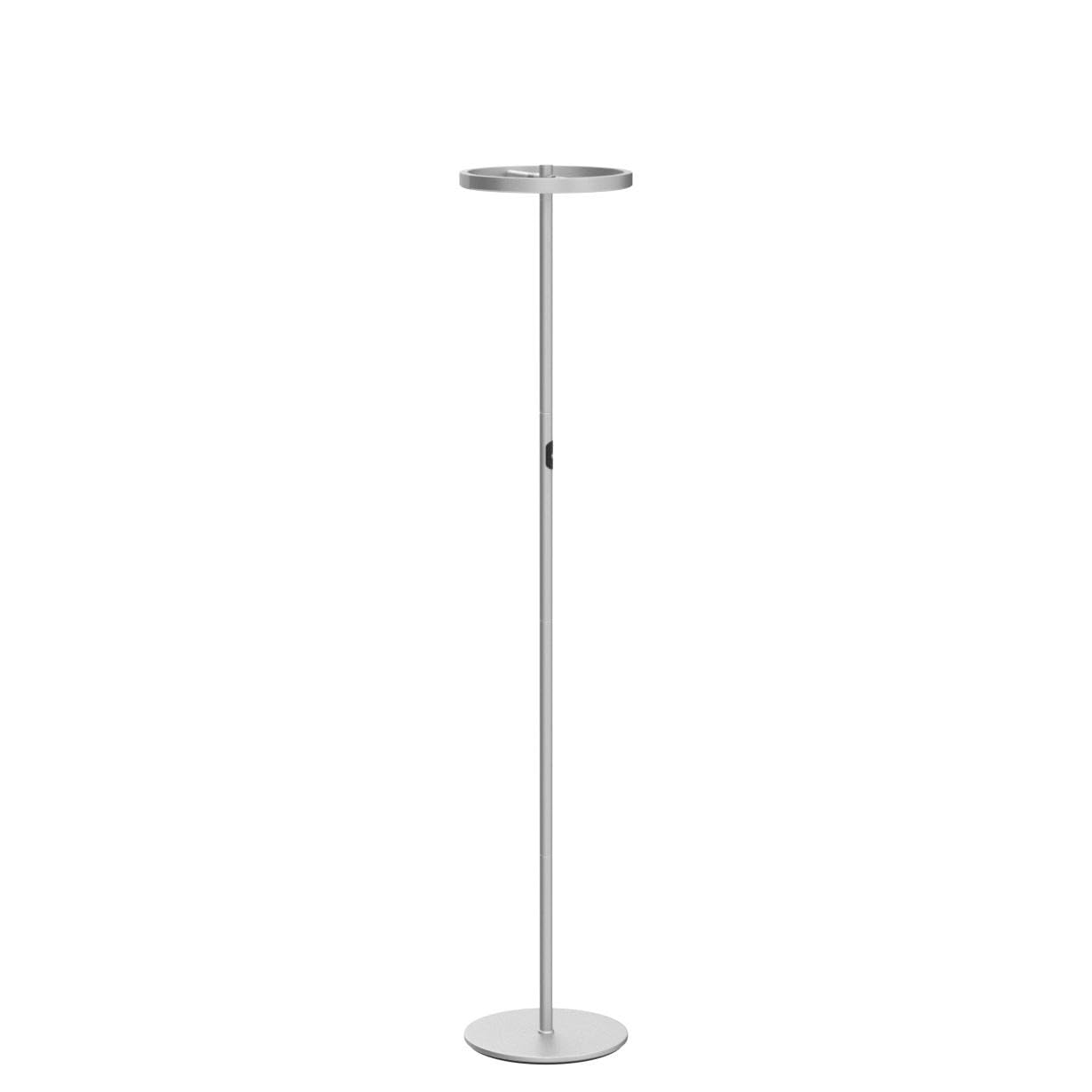 Brightech Halo Split Floor Lamp, Modern Bright Led Torchiere Floor Lamp For Offices - Dimmable, Tall Standing Lamp For Living Ro