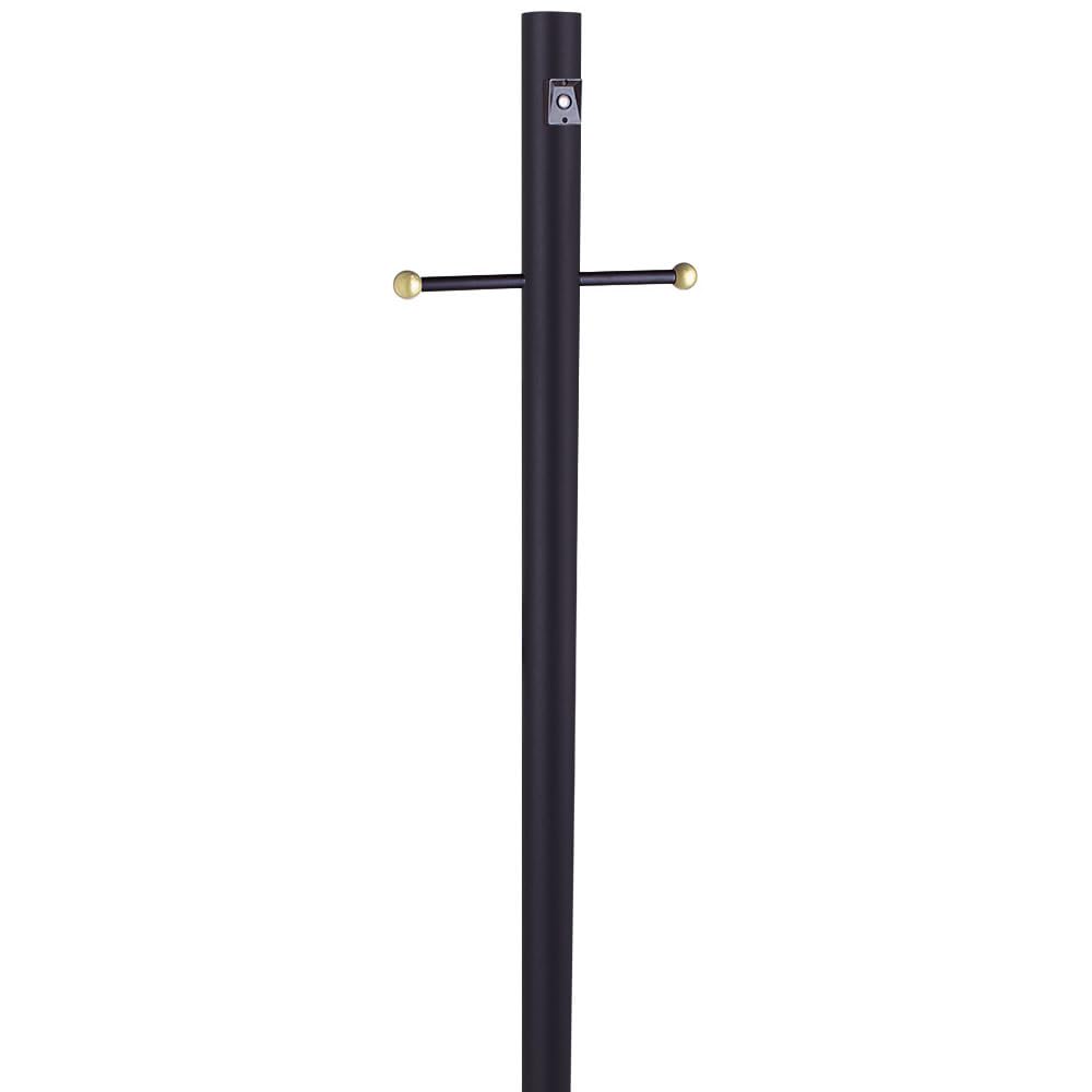 Design House Outdoor Steel Lamp Post with Photo Eye Sensor, Black, Model 502047, Post & Photo Eye