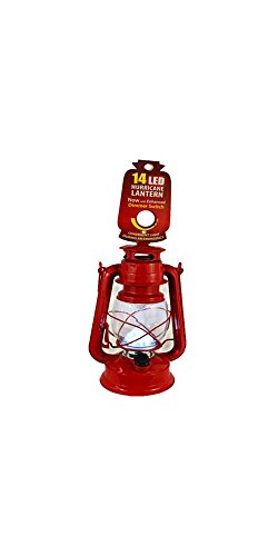 LED Red Hurricane Lantern