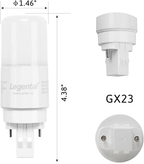 Silverlite [Plug&Play] Legental 5W(13W Cfl Equivalent) Led Stick Pl Bulb Gx23-2 Pin Base, 500Lm, Daylight(4000K), Driven By 120-277V And Cfl Ballast, Ul Classified, 10 Pack